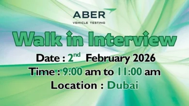 Aber Vehicle Testing Walk in Interview in Dubai