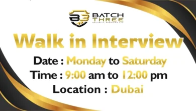 Batch Three Security Services Walk in Interview in Dubai