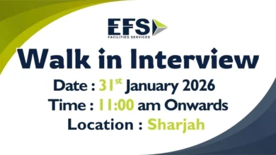 EFS Facilities Walk in Interview in Sharjah
