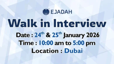Ejadah Walk in Interview in Dubai
