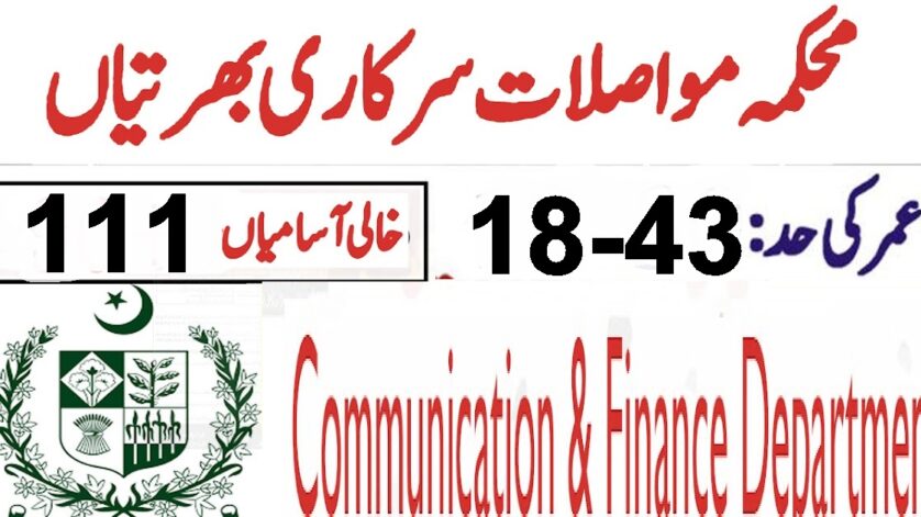 Finance Department Balochistan Jobs