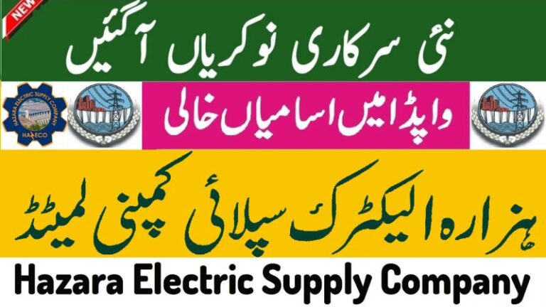 Hazara Electric Supply Company HAZECO Jobs