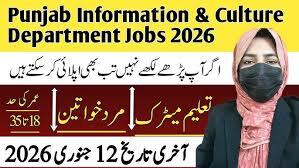 Information & Culture Department Punjab Jobs 2026