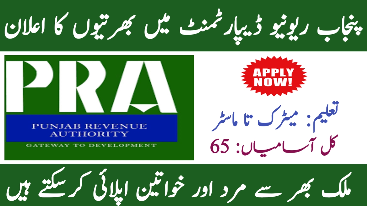 Pakistan Revenue Automation Private Limited PRAL Jobs