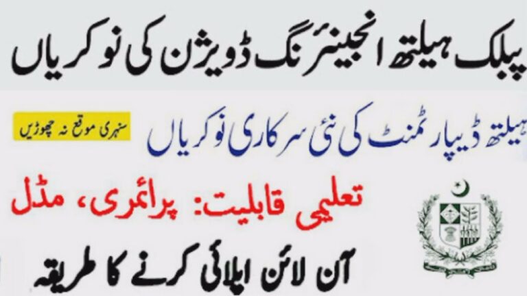 Public Health Engineering Department KPK Jobs 2026