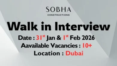 Sobha Construction Walk in Interview in Dubai