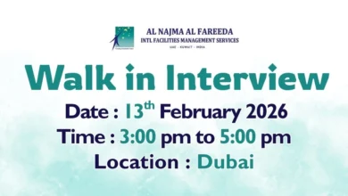 Al Najma Al Fareeda Walk in Interview in Dubai