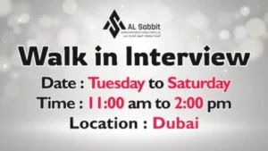 Al Sabbit Walk in Interview in Dubai