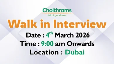 Choithrams Walk in Interview in Dubai