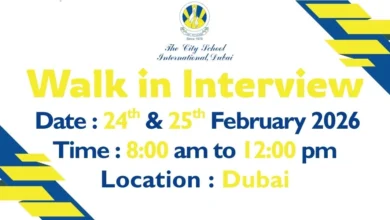 City School International Walk in Interview in Dubai