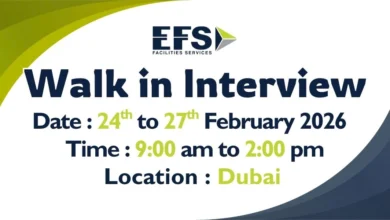 EFS Facilities Walk in Interview in Dubai