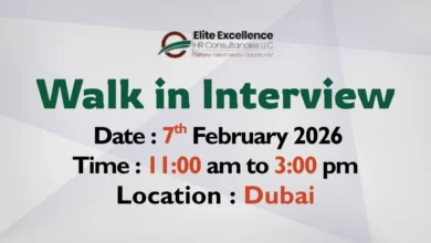 Elite Excellence Walk in Interview in Dubai