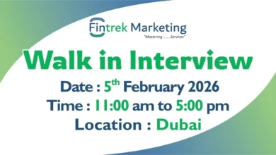 Fintrek Marketing Walk in Interview in Dubai