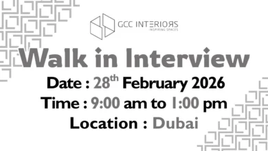 GCC Interior Walk in Interview in Dubai