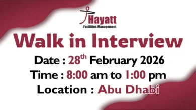 Hayatt Group Walk in Interview in Abu Dhabi