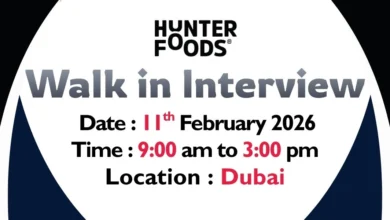 Hunter Foods Walk in Interview in Dubai