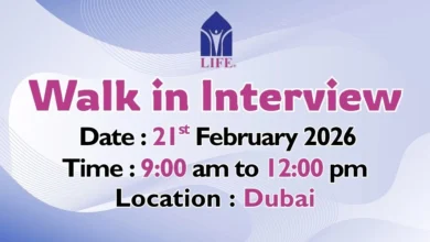 Life Pharmacy Walk in Interview in Dubai