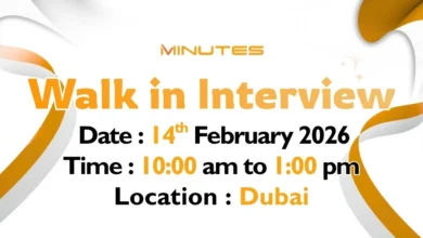 Minutes Walk in Interview in Dubai