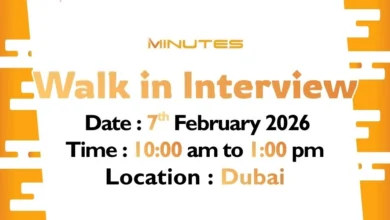 Minutes Walk in Interview in Dubai