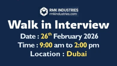 RMK Industries Walk in Interview in Dubai