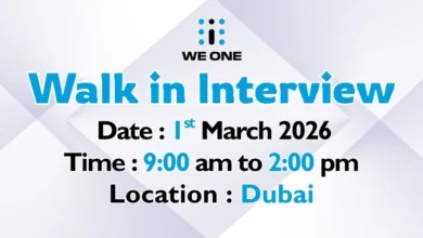 We One Walk in Interview in Dubai