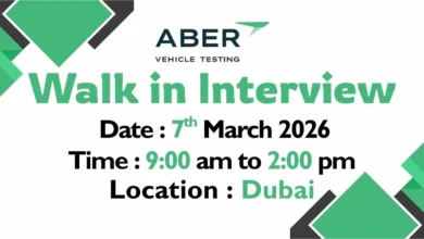 Aber Vehicle Testing Walk in Interview in Dubai