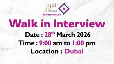 Al Ghurair Infrastructure Walk in Interview in Dubai