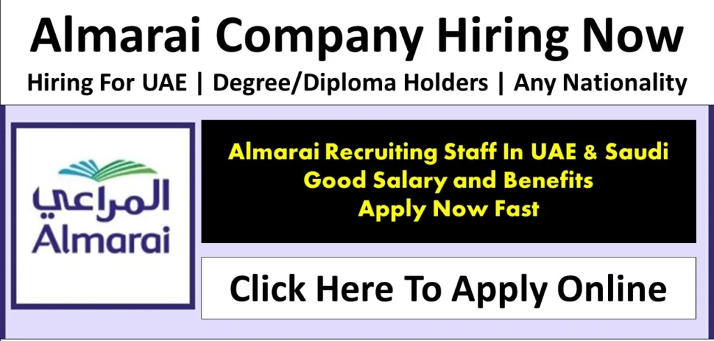Almarai Careers Jobs Available Now