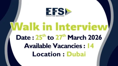 EFS Facilities Walk in Interview in Dubai