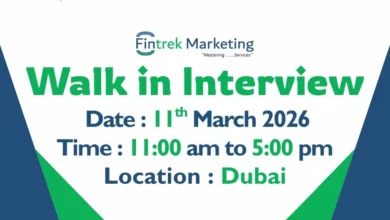 Fintrek Marketing Walk in Interview in Dubai