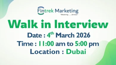 Fintrek Marketing Walk in Interview in Dubai