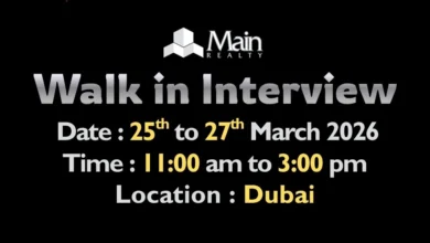 Main Realty Walk in Interview in Dubai
