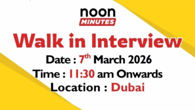 Noon Minutes Walk in Interview in Dubai