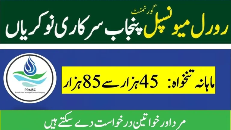 Punjab Rural Municipal Services Company PRMSC Jobs