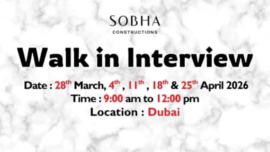 Sobha Construction Walk in Interview in Dubai