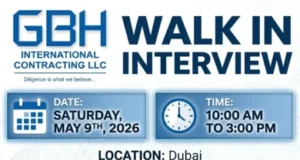 GBH International Contracting Walk in Interview in Dubai