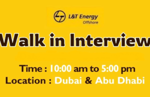 L&T Energy Walk in Interview in Dubai & Abu Dhabi