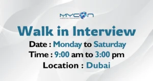 Mycon Walk in Interview in Dubai