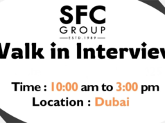 SFC Group Walk in Interview in Dubai