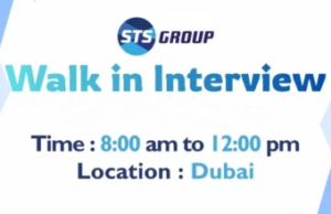 STS Group Walk in Interview in Dubai