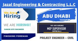 Jazal Engineering Walk in Interview in Abu Dhabi